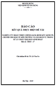 ĐỀ TÀI: NGHIÊN CỨU XÂY DỰNG TIÊU CHUẨN CHỨC DANH CHUYÊN GIA TƯ VẤN TRONG HOẠT ĐỘNG XÂY DỰNG LÀM CƠ SỞ XÁC ĐỊNH VÀ QUẢN LÝ CHI PHÍ TƯ VẤN ĐÁP ỨNG YÊU CẦU HỘI NHẬP