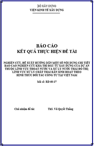 ĐỀ TÀI: NGHIÊN CỨU CƠ SỞ KHOA HỌC VÀ THỰC TIỄN ĐỂ XÂY DỰNG ĐỊNH MỨC XÂY DỰNG CÔNG TRÌNH HÀNG KHÔNG